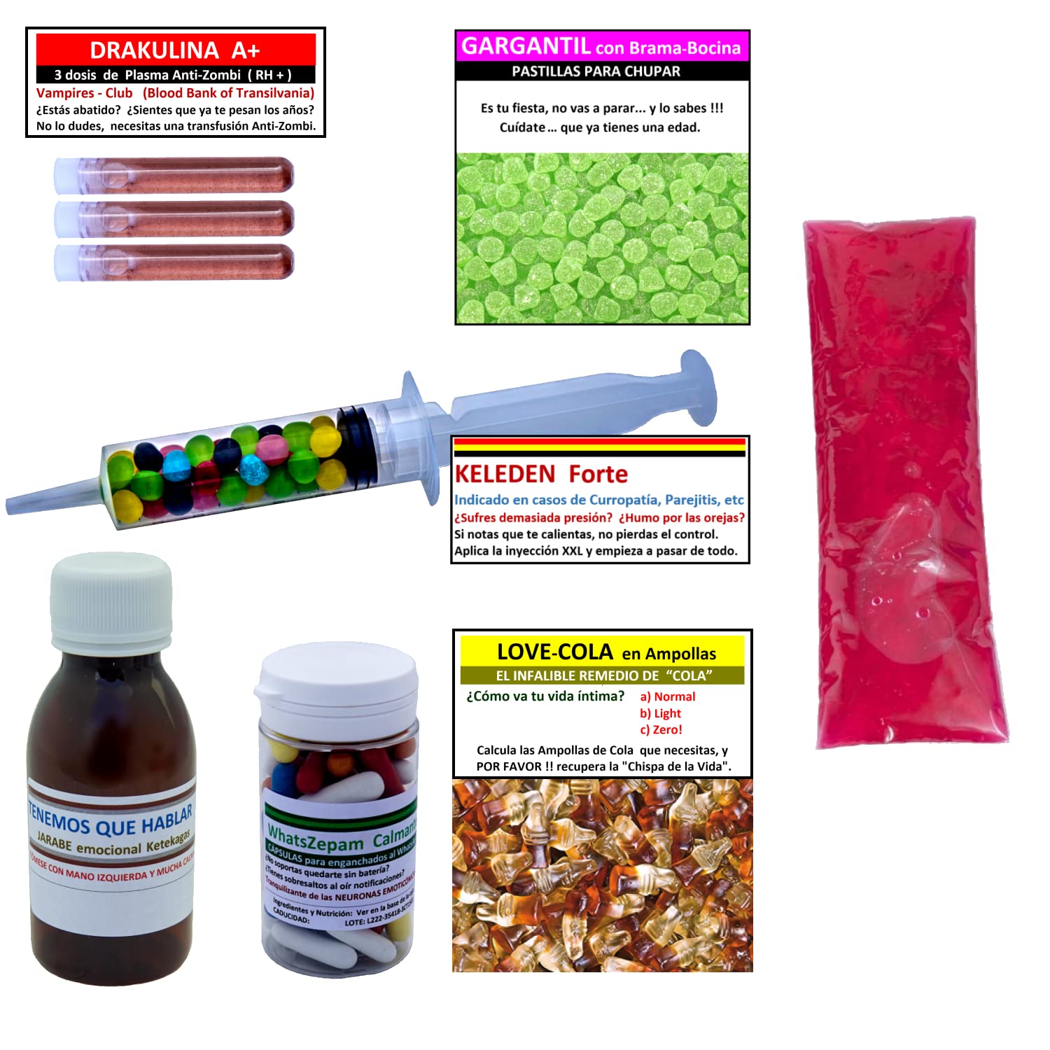 Amigo Invisible Regalo Simulación Medicinas Divertidas Golosinas