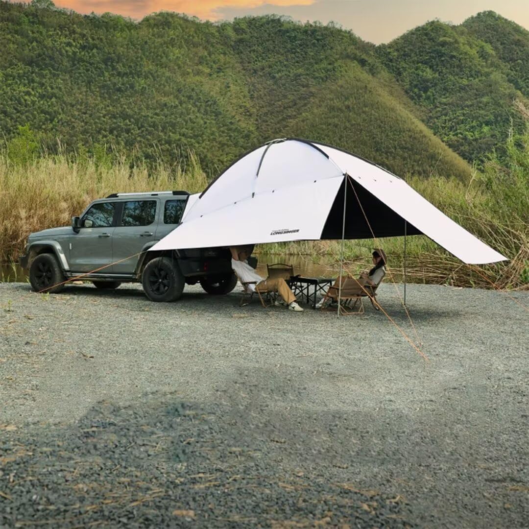 Amazon | カーサイドタープ カーサイドテント 簡単設置 車連結テント