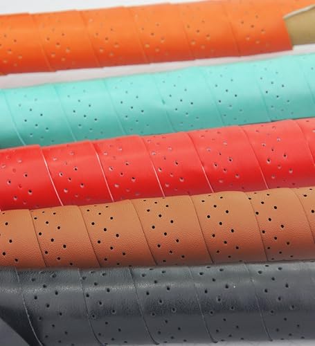 Miniatura 5 de UPANBIKE Cinta de manillar de bicicleta con estomata de cuero sintético de lujo para bicicleta de carretera con engranaje fijo (2 unidadesjuego)