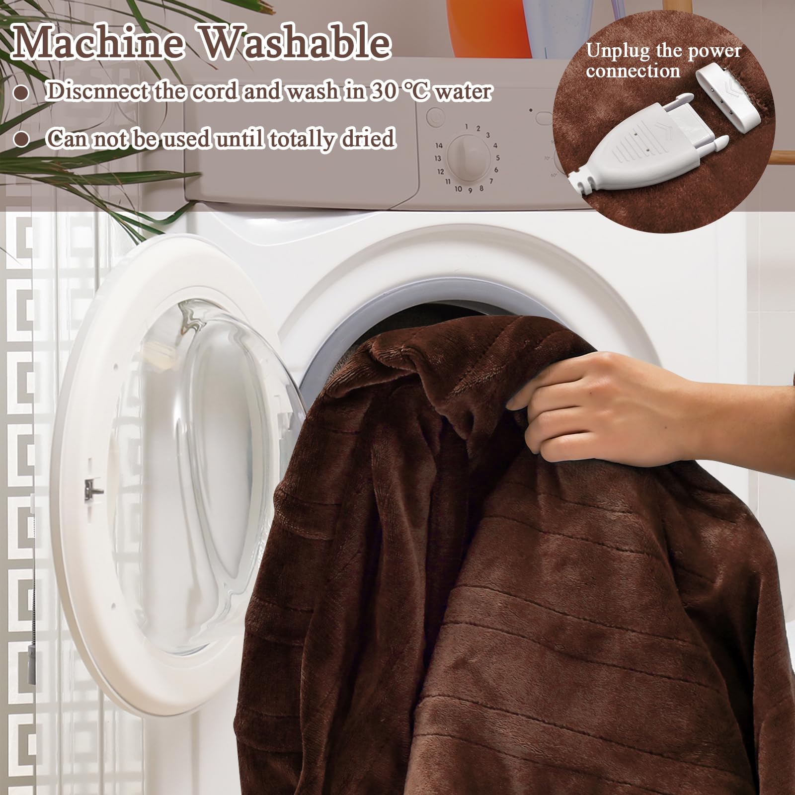 Heizdecke Elektrisch Wärmeunterbett XXL Wärmedecke Abschaltautomatik Wärmebett E - Foto 3