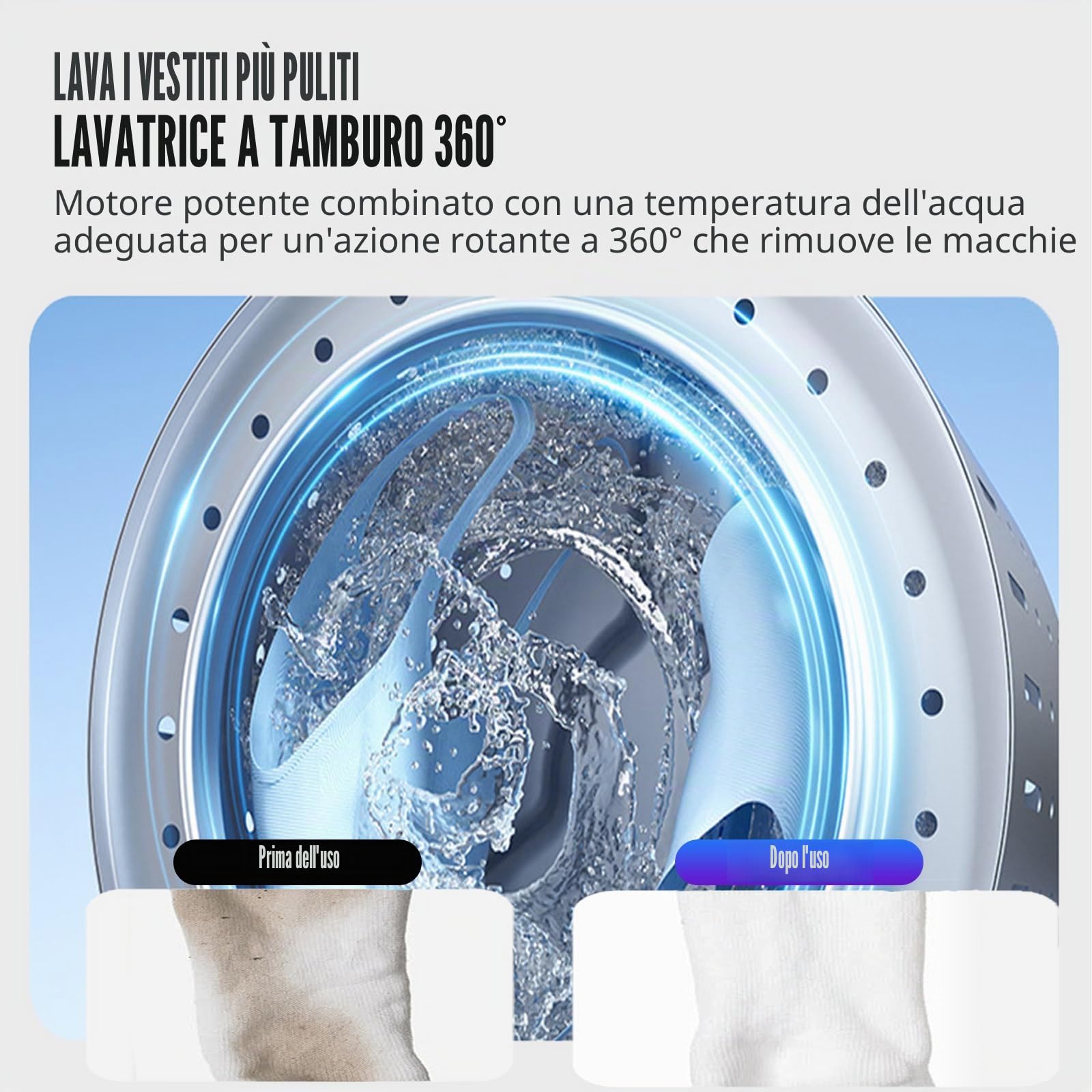 Compatta Ma Potente Lavatrice Mini per Una Pulizia Efficiente Mini Lavatrice a Parete con capacità Tamburo 3kg Lavatrice Portatile per Biancheria Intima Desktop