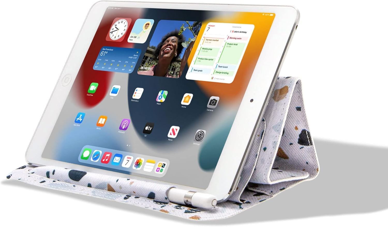 Sonix Sleeve, Foldable Case and Stand Compatible with iPad and Tablet Devices (Confetti)