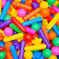 Vista 8 de Paquete de 100 pelotas para piscina de bolas - Bolas de plástico a prueba de aplastamiento y libres de BPA para carpa, casa de juegos, juguete