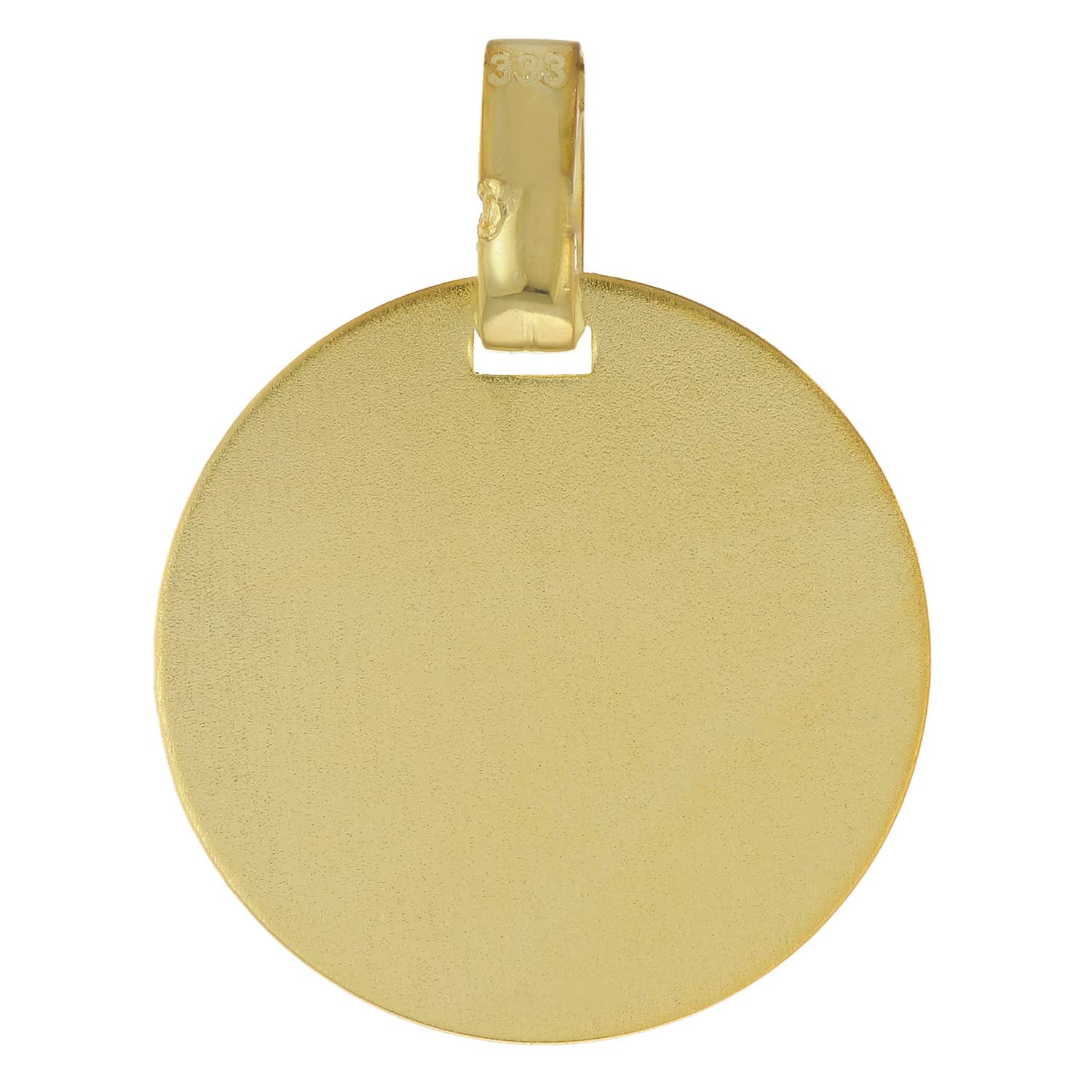 trendor Anhänger mit Namen Gold 333/8 Karat Gravurplatte Ø 16 mm 51796 | Gravurschmuck aus Echtgold, Schmuckstück für Damen und Herren,
