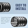 Tapas de vástago de válvula para llanta DECURCAR, paquete de 5, bandera americana en negro | Tapas de aire para llanta de aluminio con revestimiento de plástico, seguras para TPMS, resistentes a la corrosión, a prueba de polvo, universales para auto, camioneta, moto y bicicleta 7
