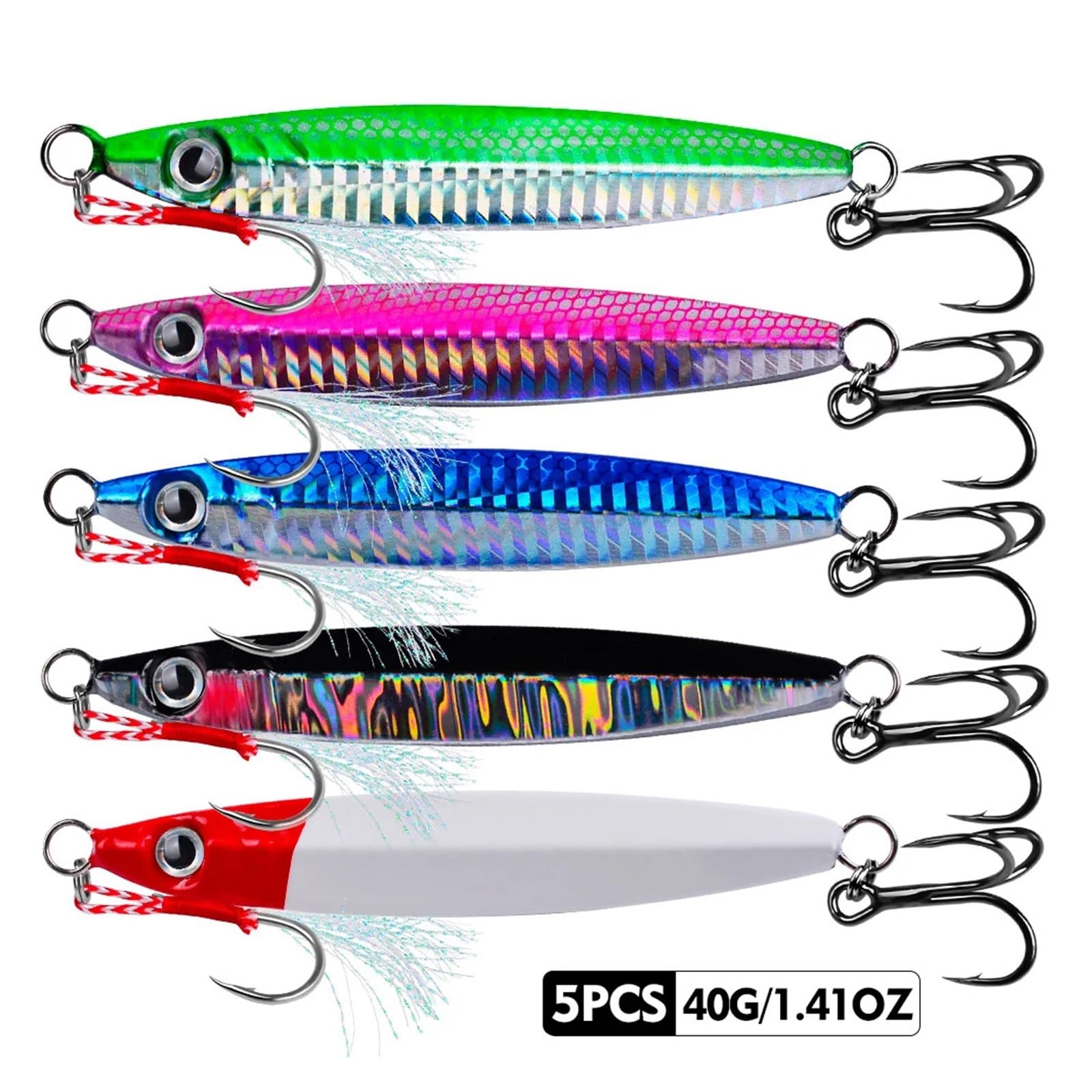 5 pièces Yeux gabarit leurre 10g 15g 20g 30g 40g 60g bionique appât Eau salée Rivage coulée matériel de pêche