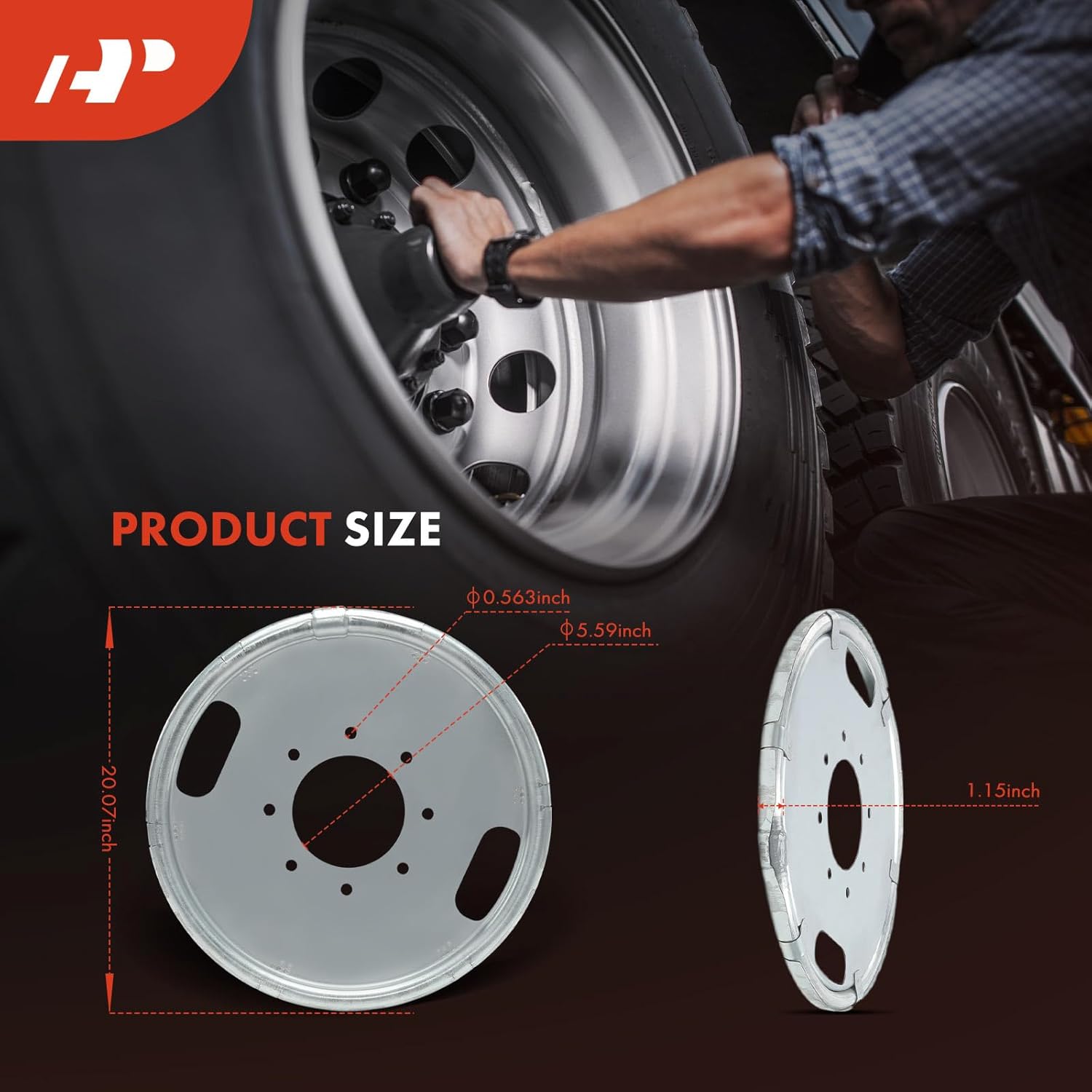 A-Premium 2Pcs Auto Wheel Balancer Compatible with Light Duty Trucks 2005-Newer Have 20.06 inch Wheel