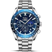 Mens Watches Stainless Steel Chronograph Men's Analog Quartz Watch