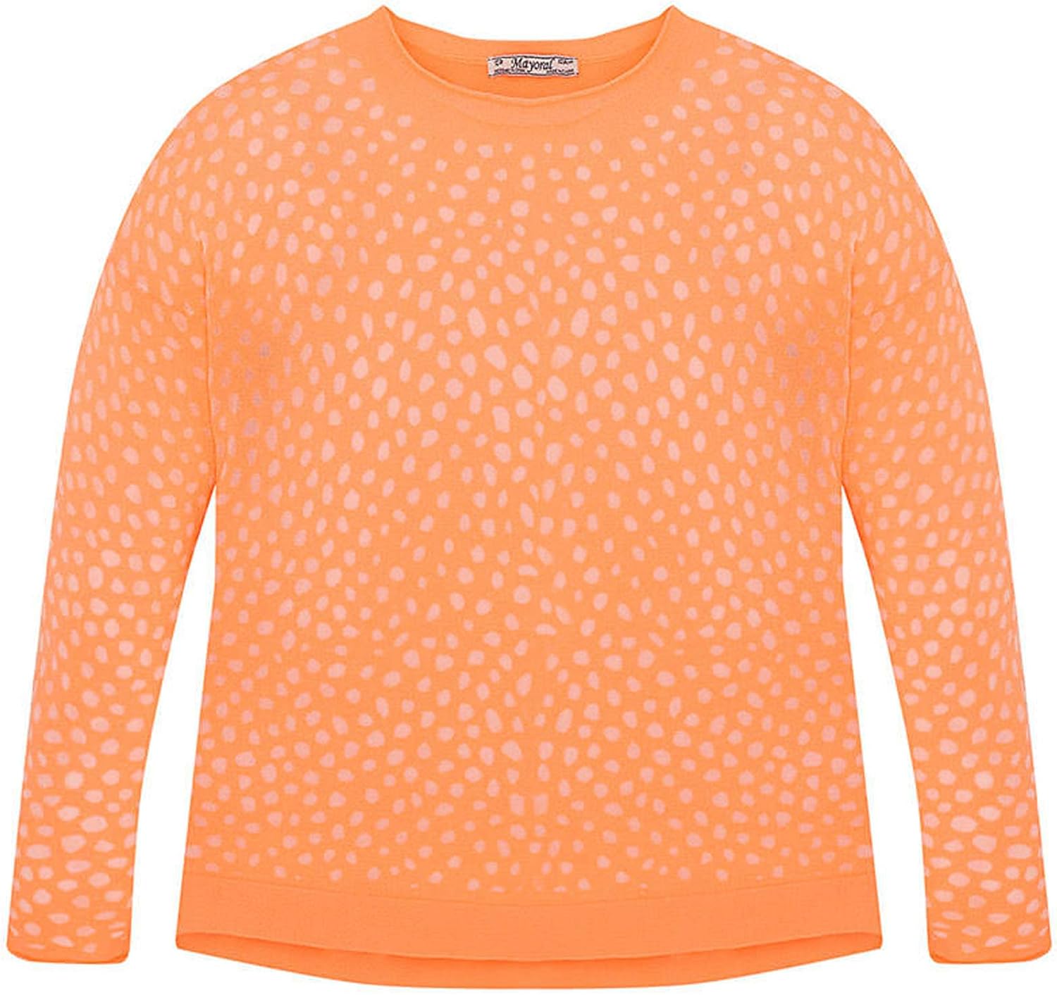 Tween Girls 8-18 Burnout Dot Jersey Knit Pullover Sweater