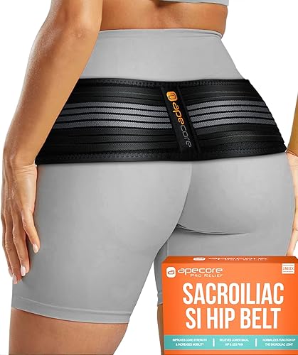 Sacroiliac Hip SI Belt for Women and Men That Alleviates Sciatic, Pelvic, Lower Back, Leg and Sacral Nerve Pain Caused by Si Joint Dysfunction| Hip Brace Support (Regular)