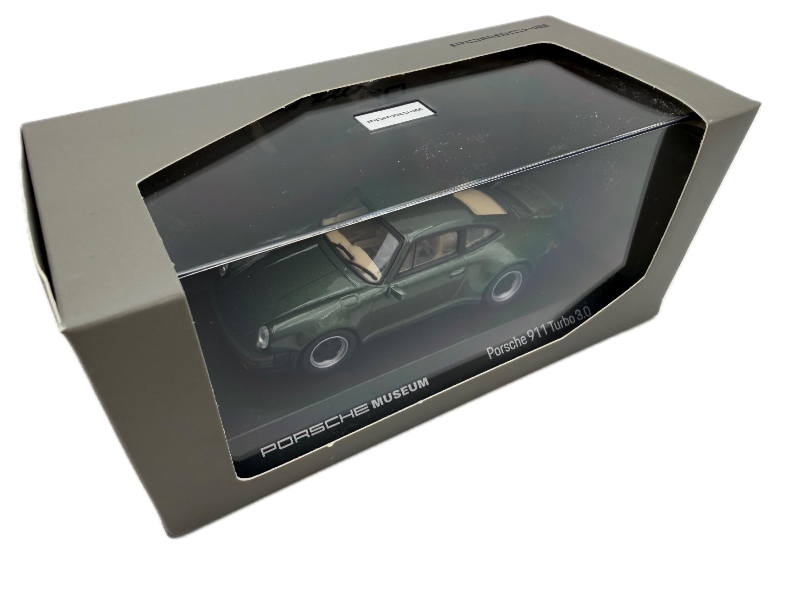 Porsche 911 (930) Turbo 3.0 Modellauto 1:43, grün - Detailgetreues Sammlermodell I GT Marketing I Miniatur Fahrzeug (Museum Edition)