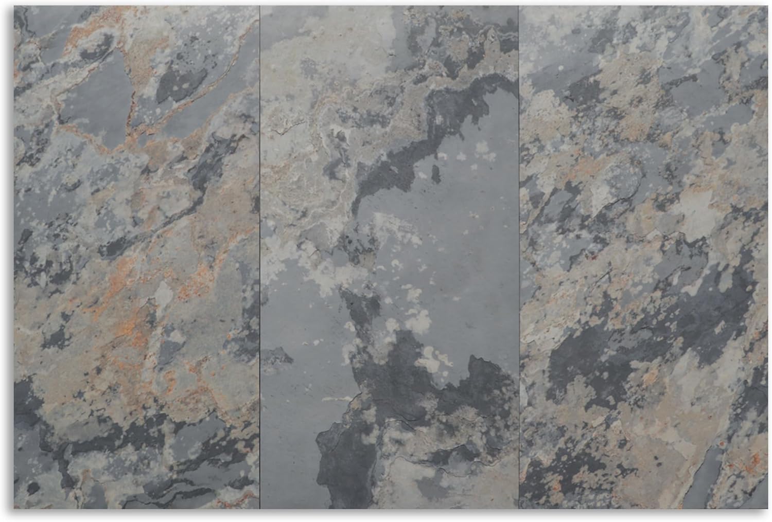 Stoneflex Peel & Stick Thin Real Stone Veneer Sheets - Stick on Kitchen Backsplash Living Room Office Bathroom Wall Rustic Slate [Pack of 5]