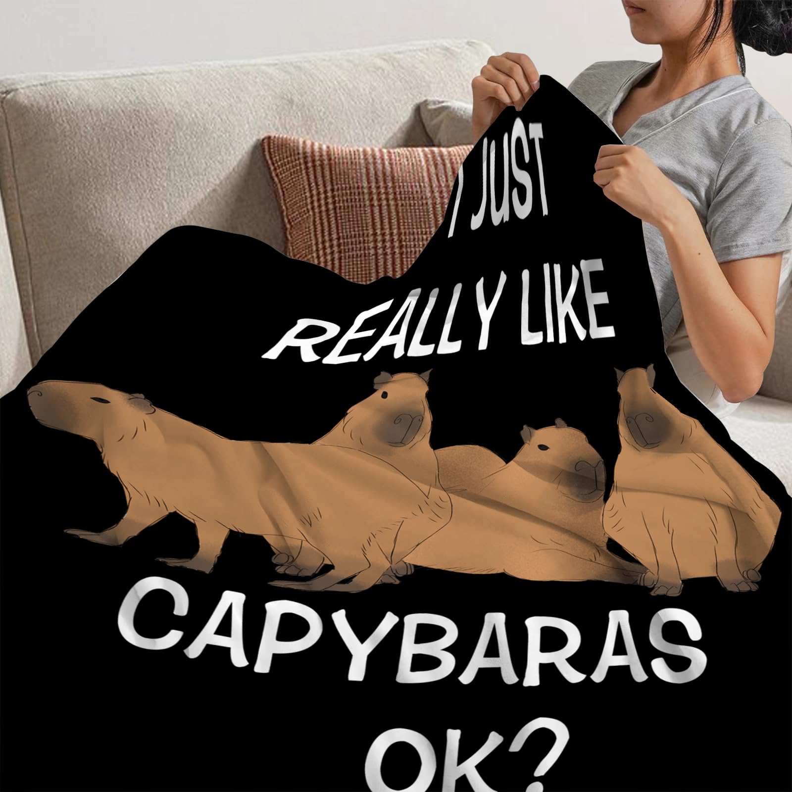 Gaakvrr Cute Capybara Animal Blanket - Image 2