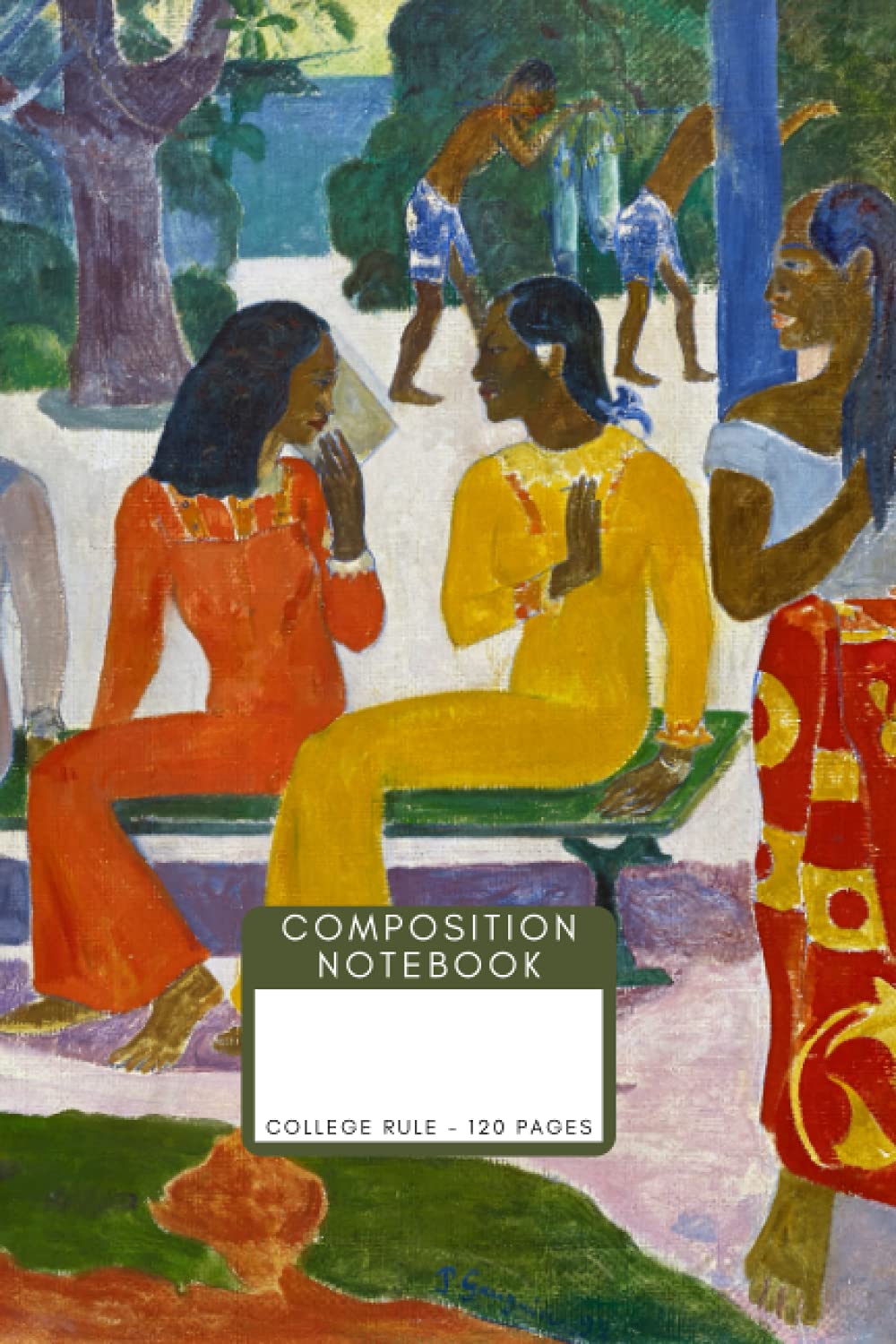 We Shall Not Go to Market Today by Paul Gauguin Fine Art Print Journal: College Ruled Composition Notebook