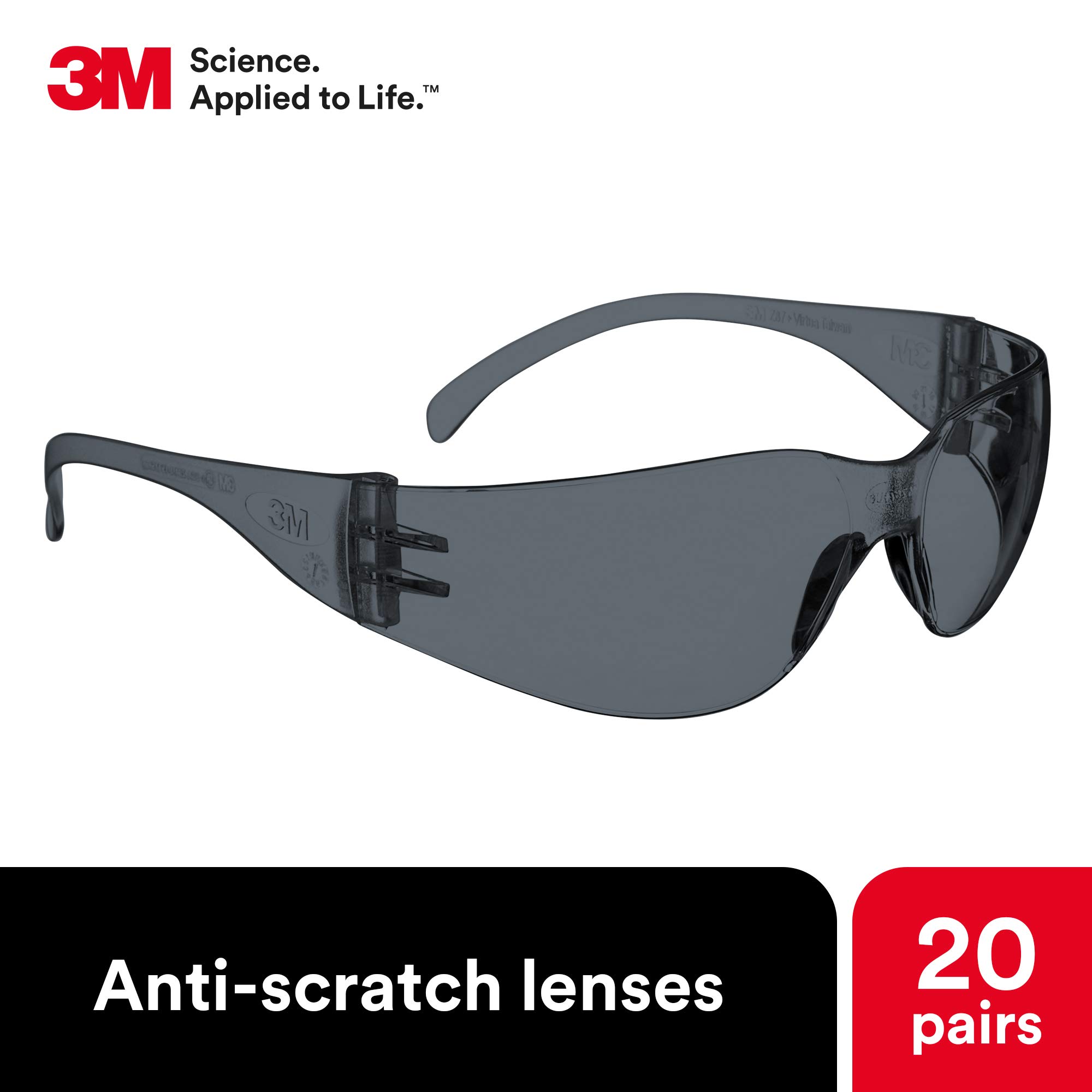 3M Virtua okulary ochronne, szare soczewki z twardą powłoką, szare (20 szt.)