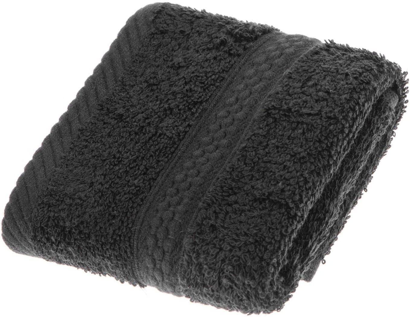Lex's Linens Quality 100% Combed Cotton 2 Pack Black Facecloths