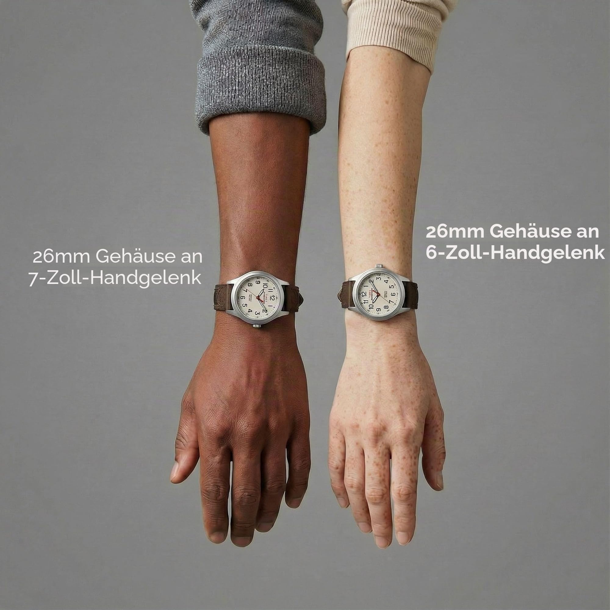 Timex Damen Datum klassisch Quarz Uhr mit Leder Armband