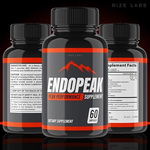 Miniatura 4 de rize labs - Cápsulas Endopeak Performance para hombres, máxima fuerza, suplemento vegano ultra puro sin OMG, fórmula avanzada (60 cápsulas)