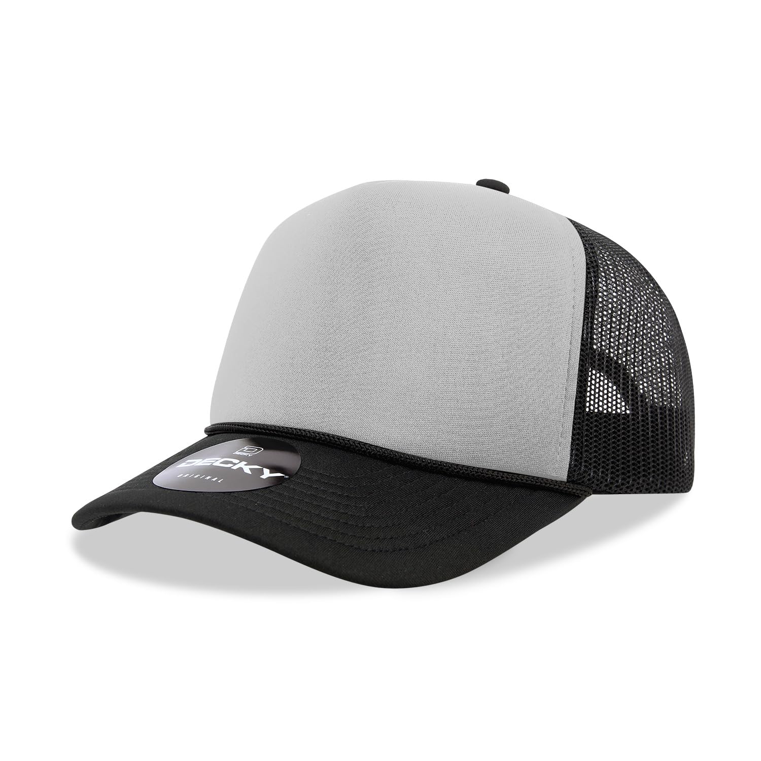 DECKYStandard 5 Panel Mid Profile Structured Foam Trucker, Multi