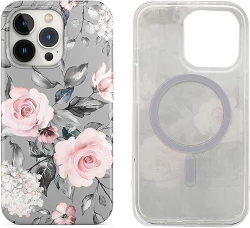 Funda magnética compatible con iPhone 15 Pro de 6.1 pulgadas 2023 para carga MagSafe, TPU suave, parachoques delgado, a prueba de golpes, bonita