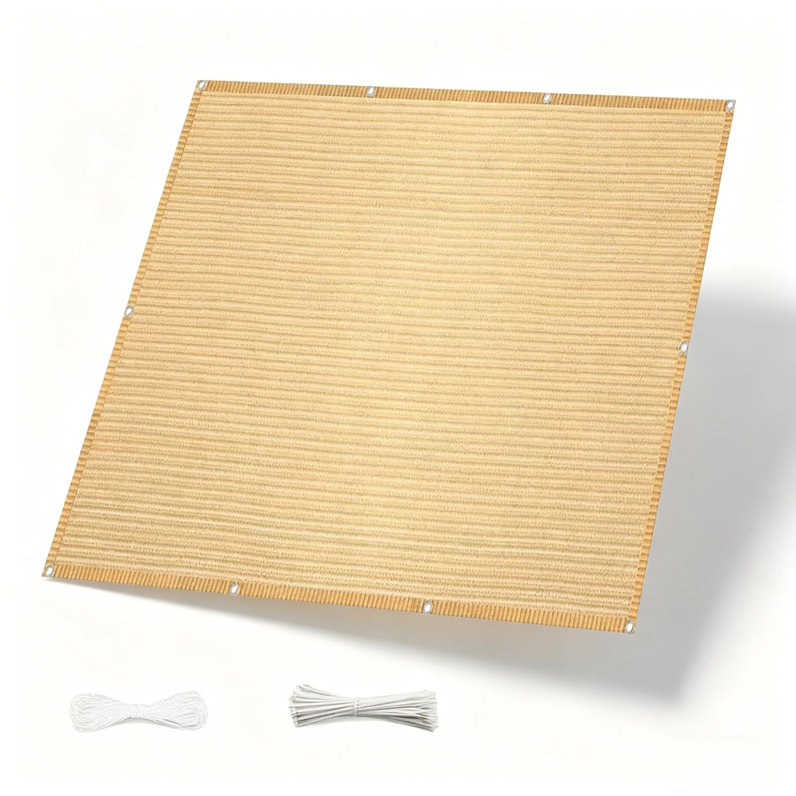 Brise vue balcon 1.9x6m crème opaque et résistant au vent pour jardin