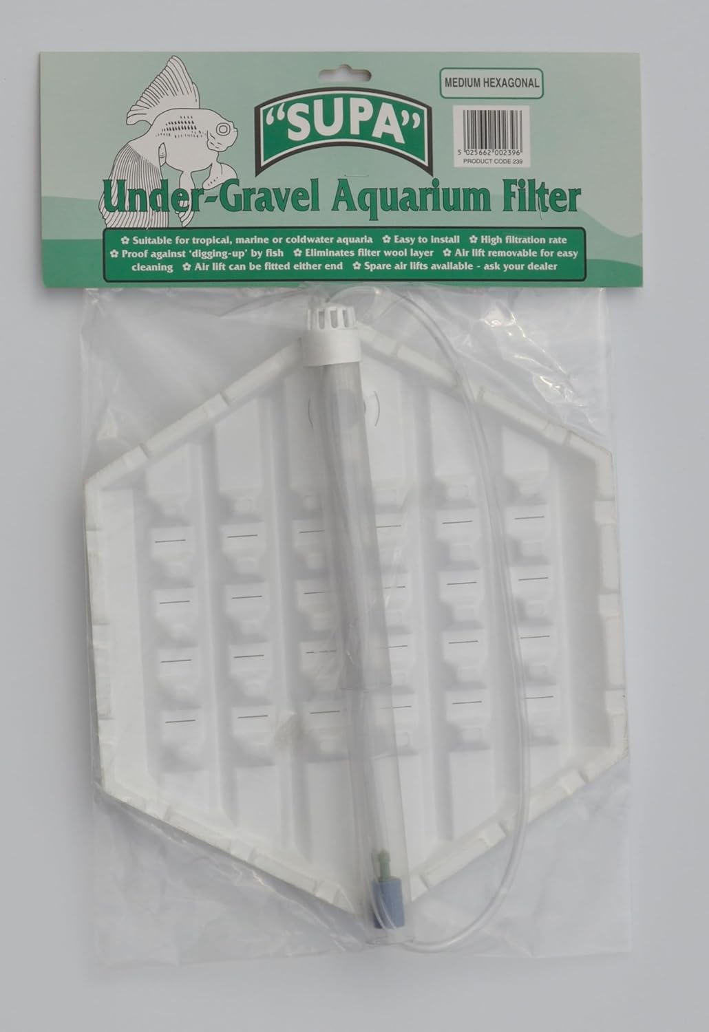 Angels Aquatics & Pet Supplies Hexagon Aquarium Fish Tank Under Gravel Filter Medium Hexagon 12.5" x 7"