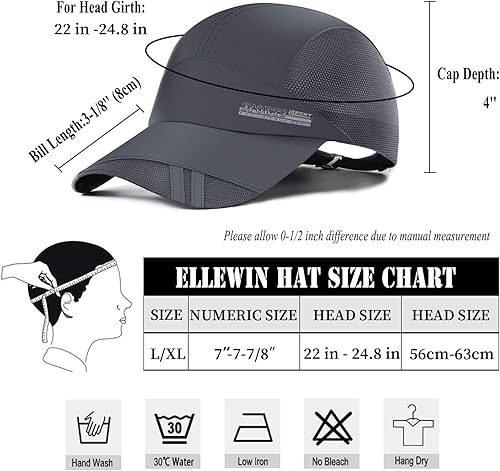Miniatura 6 de Gorra de béisbol de secado rápido de malla para enfriar el sol gorras deportivas para golf ciclismo correr pesca