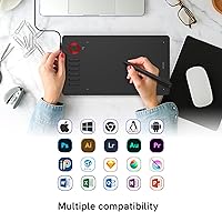 Vista 5 de VEIKK A15Pro - Tableta de dibujo gráfico de 10 x 6 pulgadas, tableta digital con 12 teclas de acceso directo, 1 marcación rápida y lápiz capacitivo