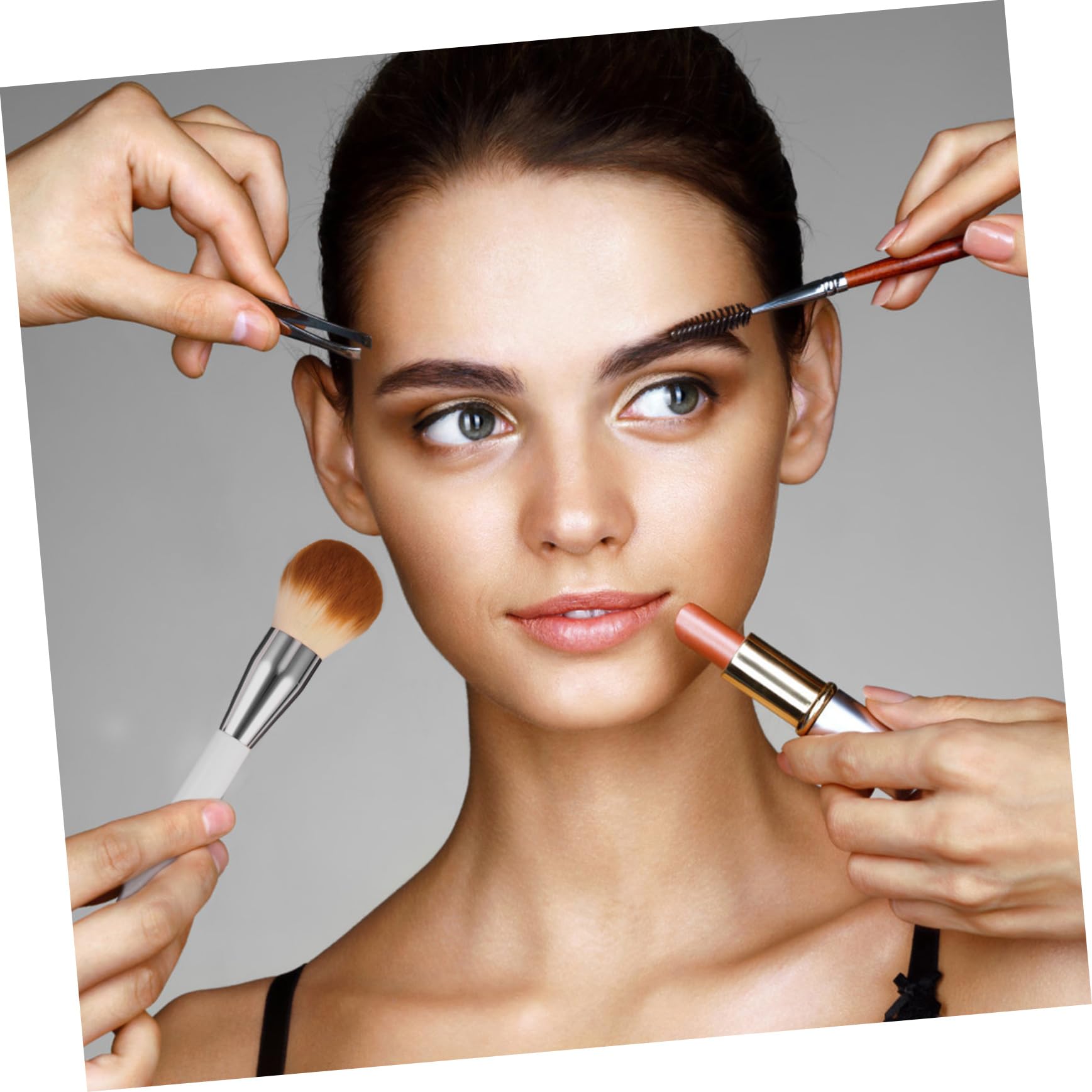 FOMIYES 3 Pennelli Piatti Per Fondotinta Liquido Da Donna Per Lapplicazione Di Cosmetici