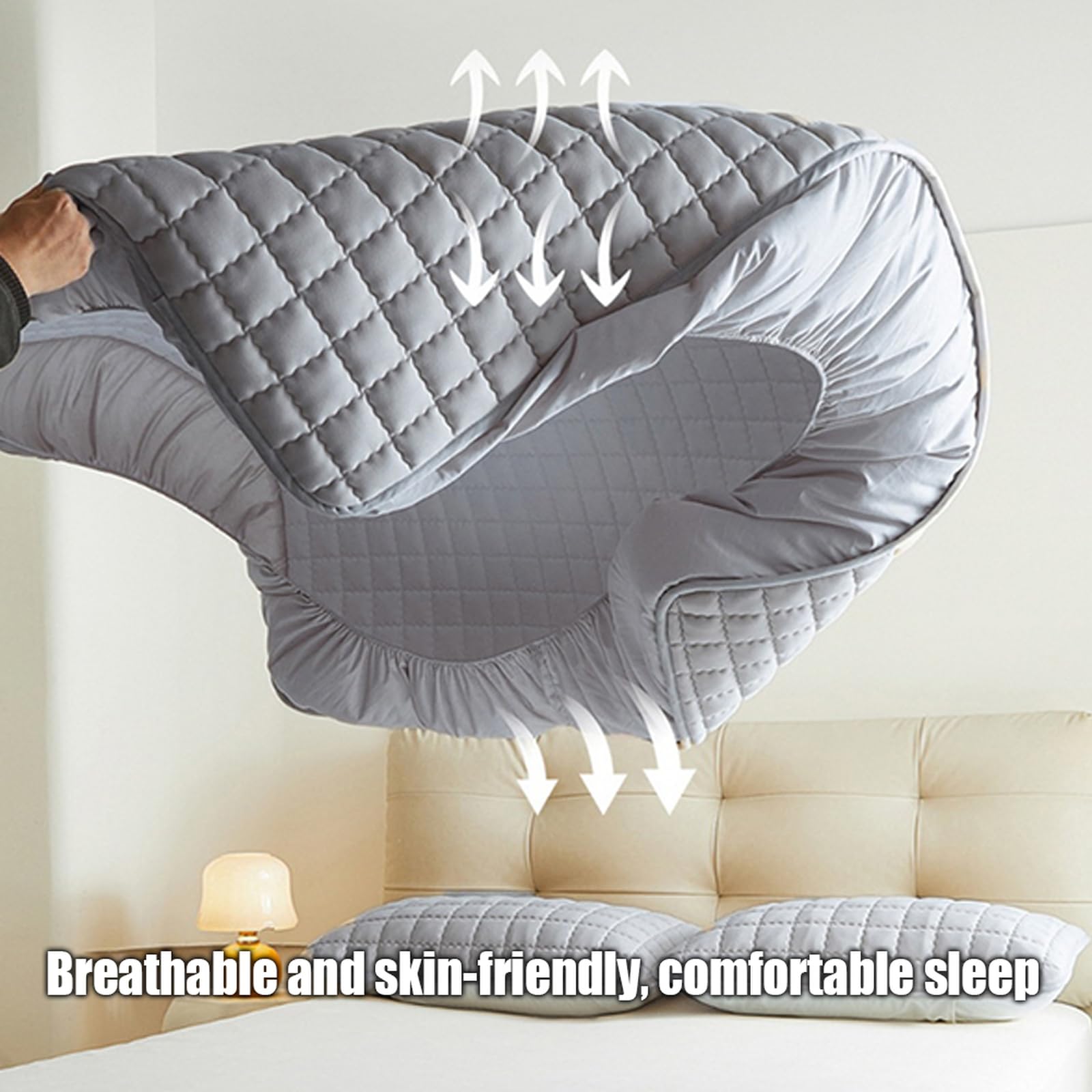 Sábana bajera ajustable extra profunda impermeable de 120 x 200 cm con funda de almohada, protector de colchón de rizo para máxima protección de la cama