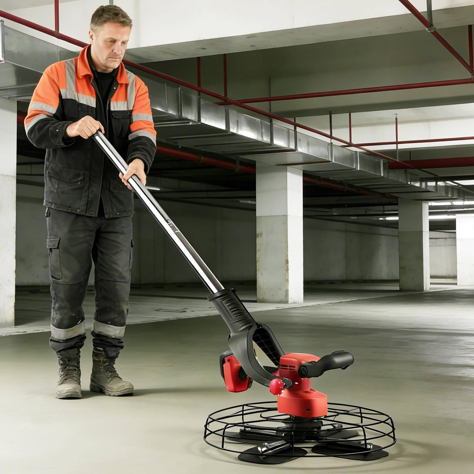 Intonacatrice Elettrica, Levigatrice Manuale Professionale, Intonacatrice Regolabile 40-300 RPM, Frattazzatrice Elettrica a Batteria per Calcestruzzo 20000mah