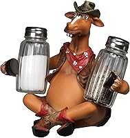 Vista 16 de River's Edge Juego de salero y pimentero, de resina de polímero, pintado a mano.