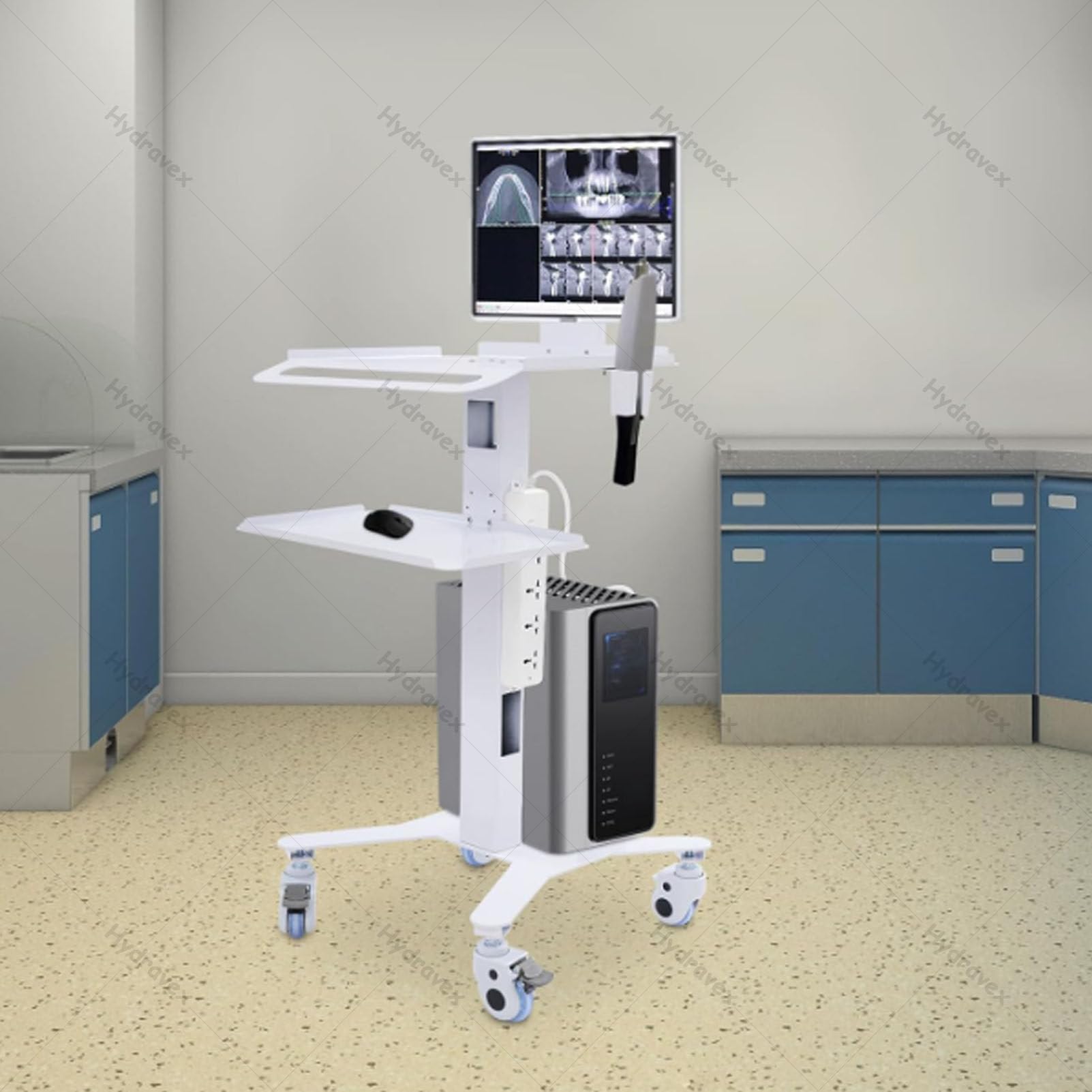 Wózek medyczny, dwuwarstwowy wózek, mobilna stacja robocza do domowego biura i spotkań, stojak na sprzęt do salonu i spa