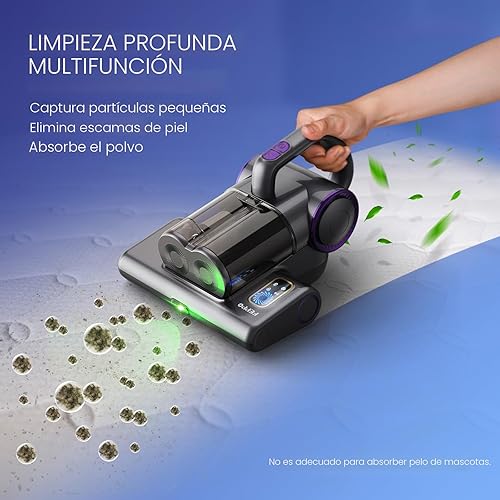Miniatura 6 de FEPPO Aspiradora de colchón, aspiradora de cama de 16 Kpa con luz UV-C de 253.7 nm, calor de 140 F, filtro HEPA y ultrasónica, aspiradora de mano
