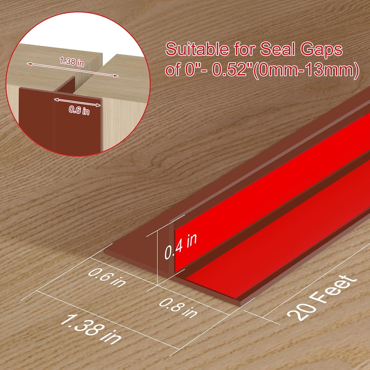 Benory T-Shaped Silicone Weather Stripping - Image 3