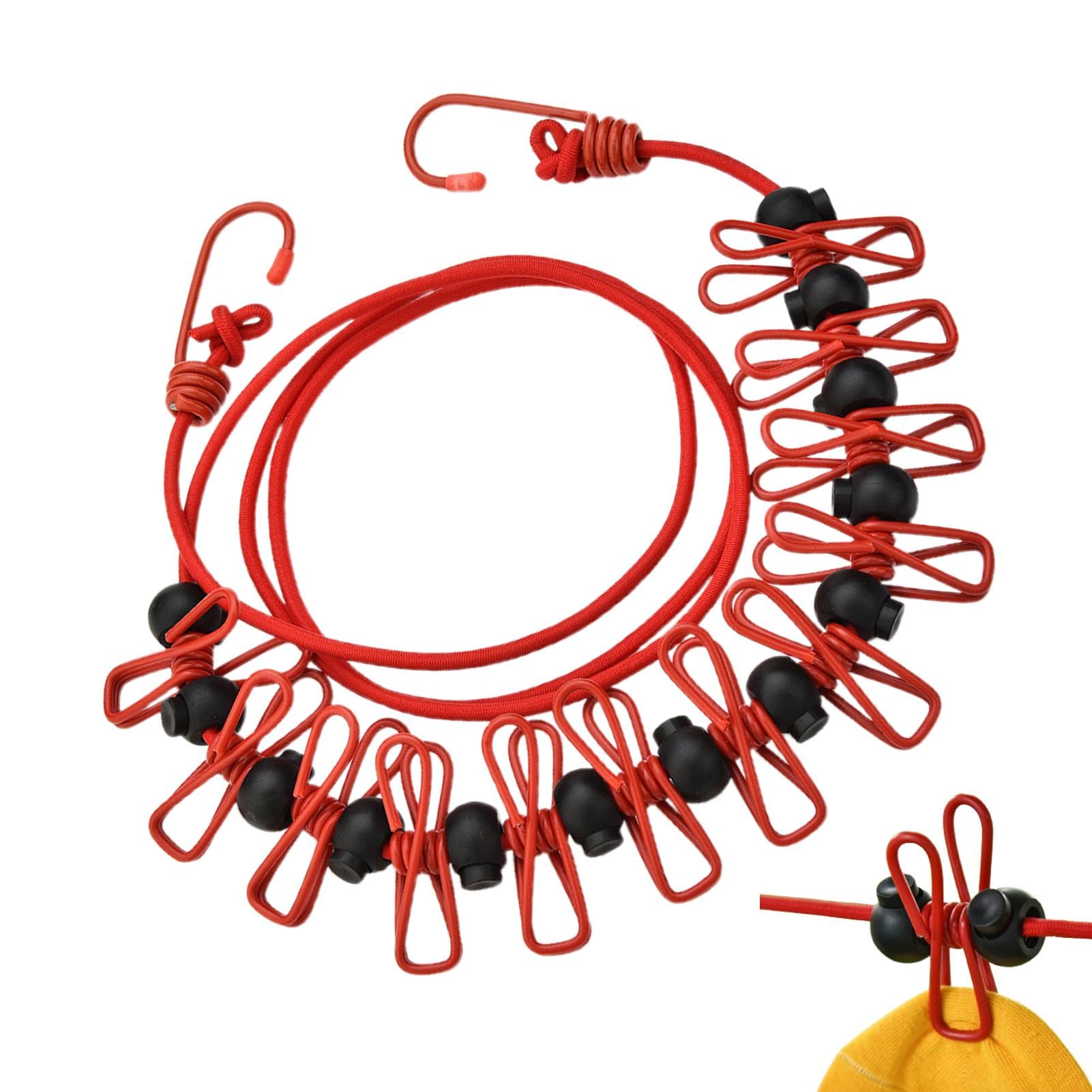 Guzon Corda Per Stendibiancheria Portatile Da Viaggio – Antivento, Regolabile, 5 Metri – Per Interni/Esterni, Campeggio E Uso Domestico (3 Pezzi, Blu/Rosa/Verde)