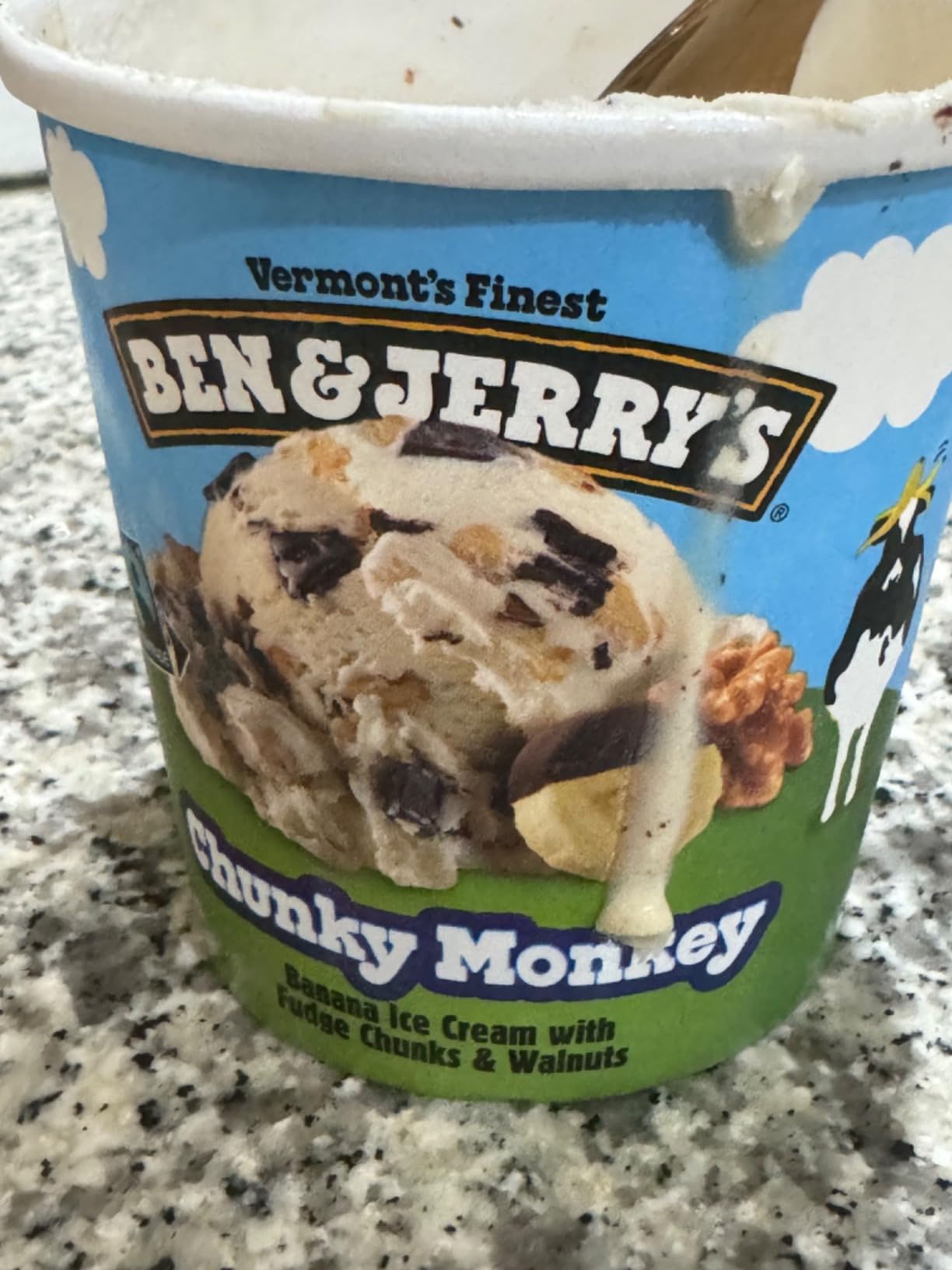 ben and jerry's banana ice cream with fudge and walnuts