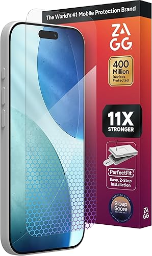Miniatura 22 de ZAGG XTR2 Protector de pantalla para iPhone 14 Pro - Vidrio, compatible con Dynamic Island, con nueva tecnología antirreflejo, instalación