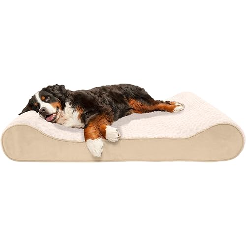 Furhaven Orthopedic, Cooling Gel, and Memory Foam Pet Beds for Small, Medium, and Large Dogs - Ergonomic Contour Luxe Lounger Dog Bed Mattress and More