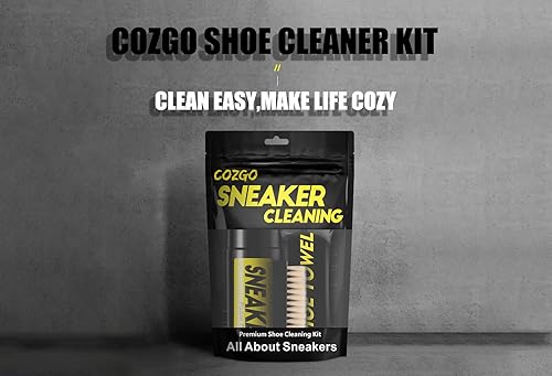 Miniatura 6 de COZGO Kit de limpiador de zapatos para tenis, limpiador de zapatillas de espuma sin agua, 5.3 onzas con cepillo de zapatos y paño para zapatos