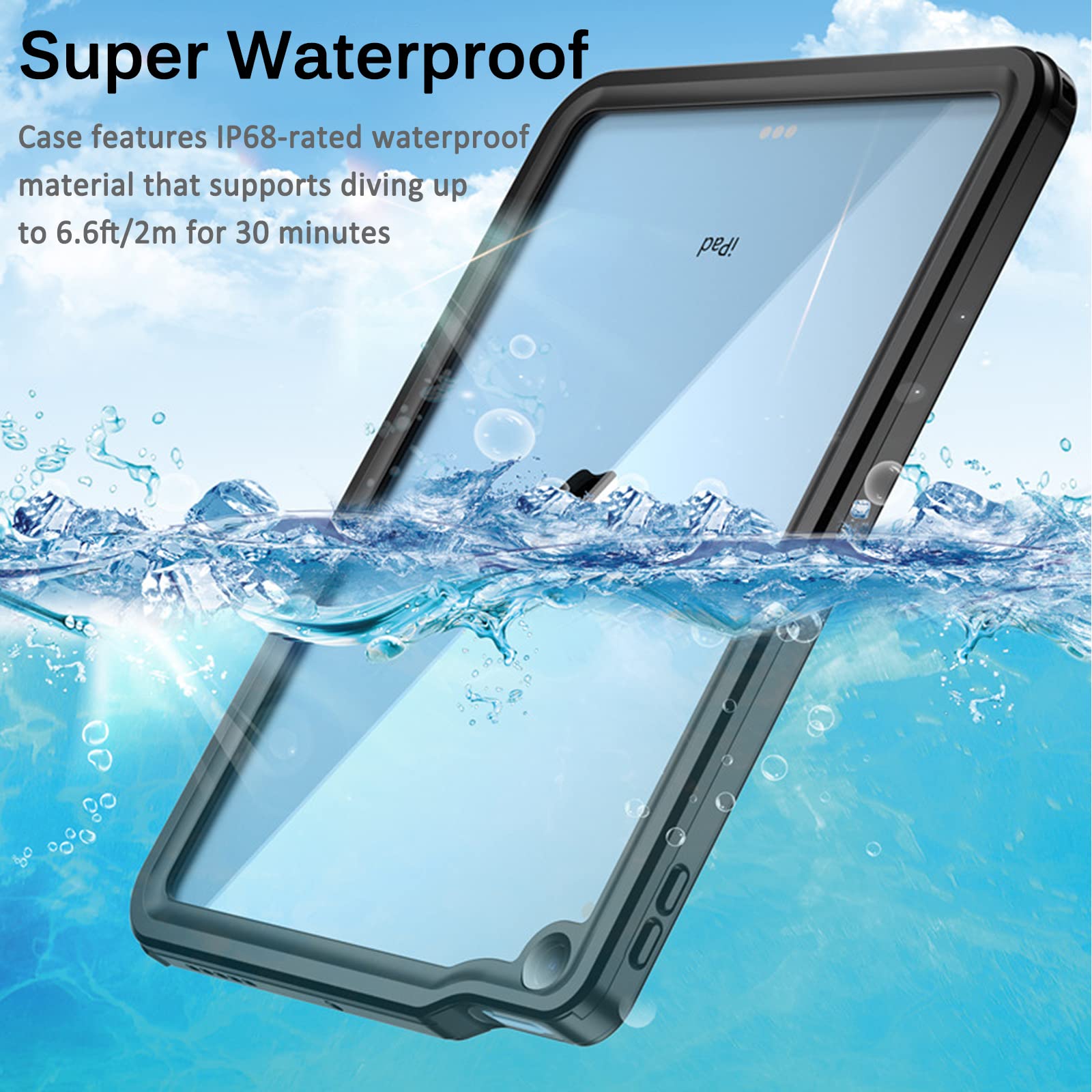 Coque étanche pour iPad Air 4/5 2020/2022, iPad Air 4e