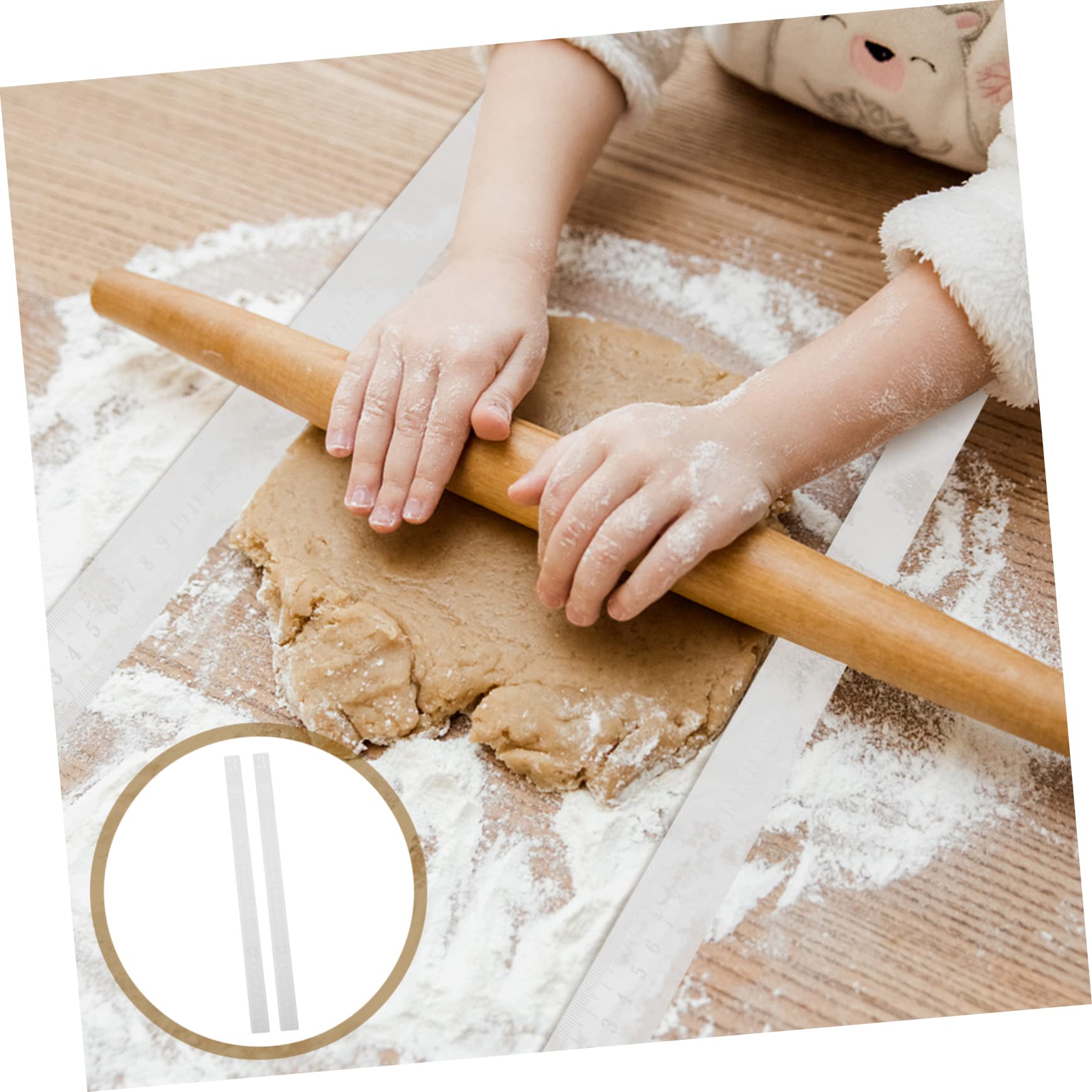 2-teilige Teigausrollhilfe - Praktisches Lineal Für Gleichmäßige Kekse & Pizza