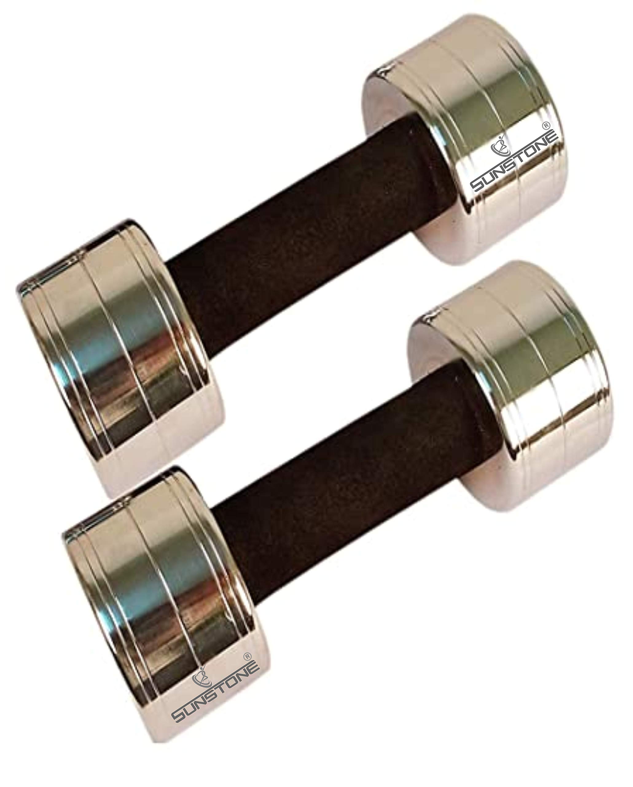 SUNSTONE Steel Dumbbells 8 kg Set One Piece 4 Kg for Home Gym Exercise-image-33