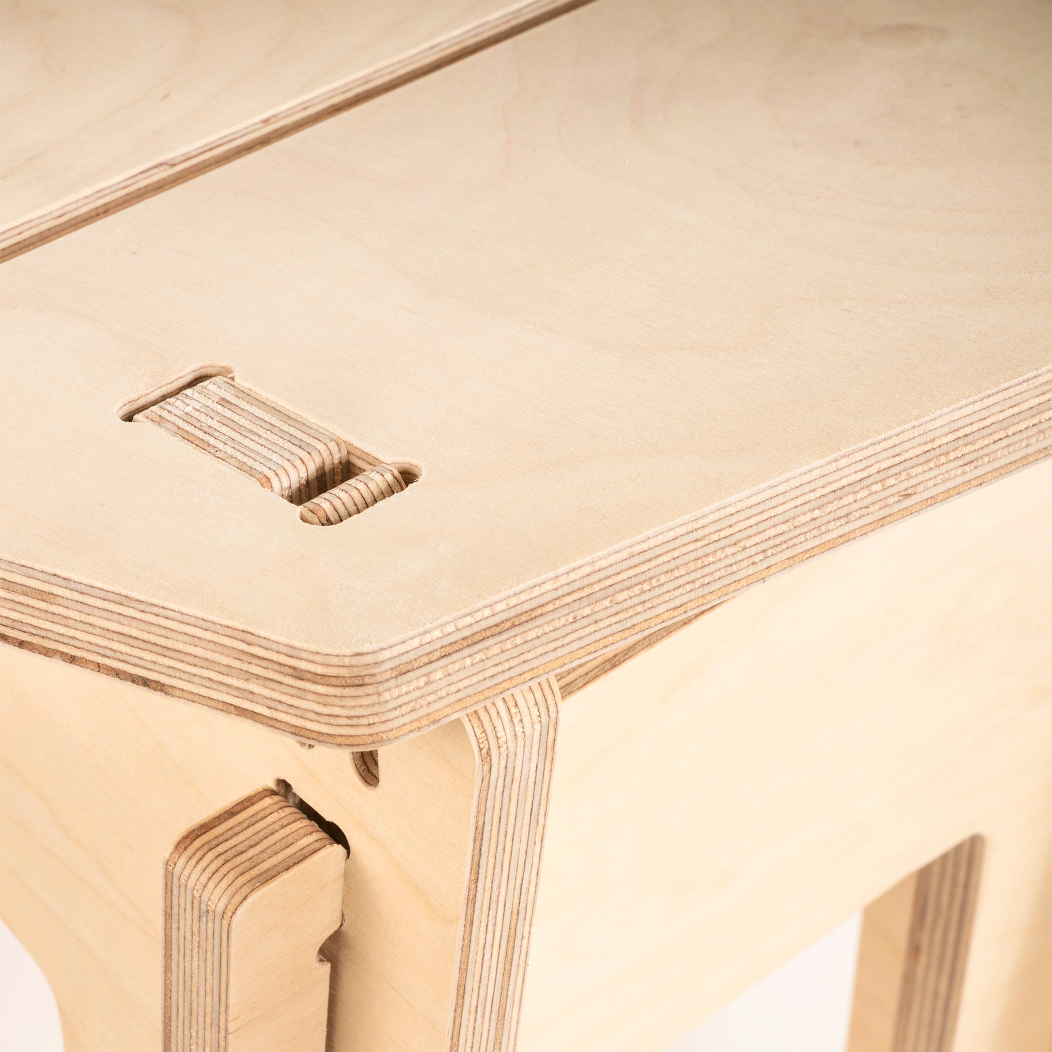 Taburete bajo de madera natural de abedul, ergonómico, altura 46 cm, asiento contorneado, silla pequeña de cocina, taburete de bar, comedor, taberna o terraza.