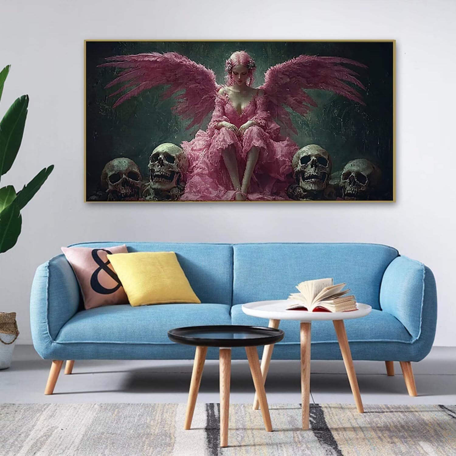 Puzzle dla dorosłych 1100 elementów, puzzle szkieletowe anioła, dla dorosłych klasyczne puzzle i od 14 lat junior, rodzinne puzzle rozrywka w domu prezent 87x42cm l-617