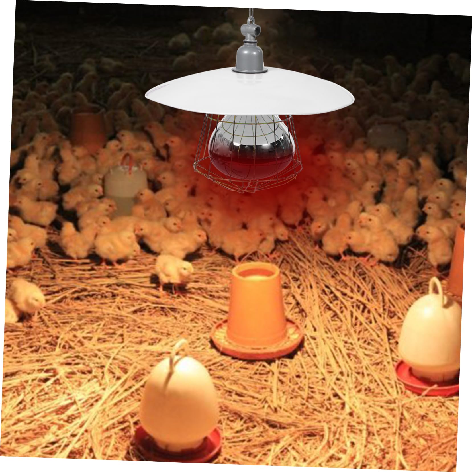 Happyyami Sichere Heizlampe Zufällige Farbe und Haustierboxen mit Metallnetzschutz Aluminiumgehäuse Einfach zu Bedienen für Viehkäfige für Kleine Schweinekäfige