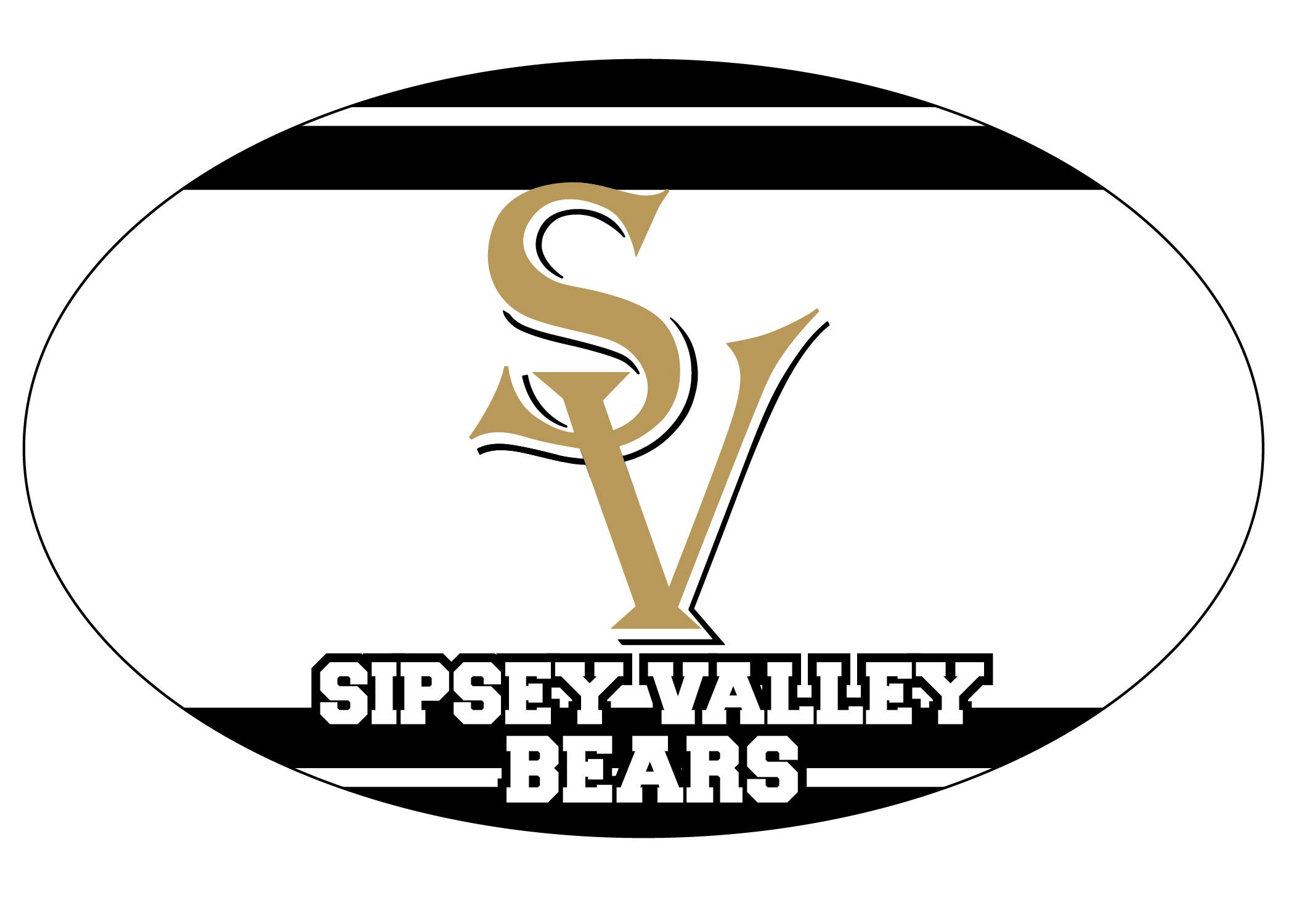 Sipsey Valley High School Bears Buhl Alabama Sports Team Oval Car Fridge Magnet