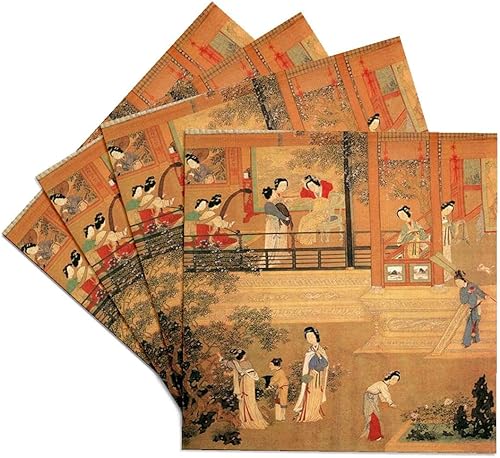 Miniatura 1 de 3dRose CST_212617_3 Impresión de damas chinas en palacio en la dinastía Ming posavasos de azulejos de cerámica, (juego de 4)