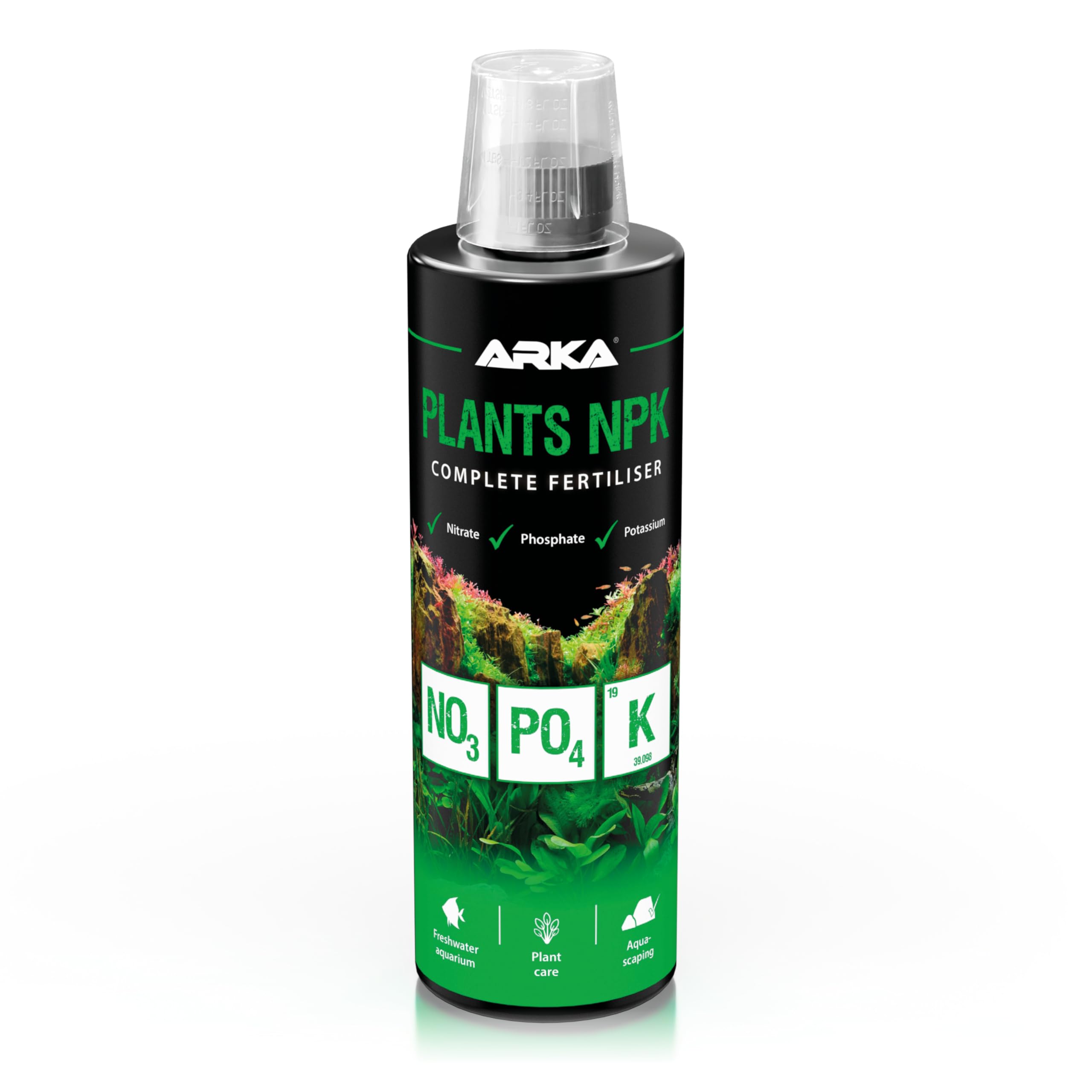 NPK Aquarium Fertiliser – ARKA Plants NPK 473 ml – complete macronutrients with nitrate, phosphate & potassium – boosts growth, leaf strength & colour – ideal for aquascaping & CO₂ plant tanks