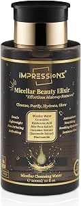 ImpressionZ Mizellenwasser Make-up Entferner + 100 Wattepads – Sanft, Hydratisierend, Für Alle Hauttypen, Duftfrei